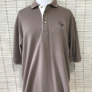 Elks Club M Polo Sandpoint Idaho Tan Golf Shirt Grandpa